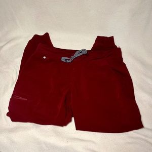 Figs, Burgundy - Zamora Jogger Scrub Pants